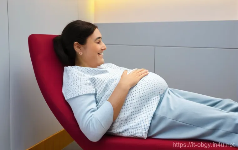 산부인과에서 시행하는 초음파 검사 종류 - **Prompt 2: Detailed Check-up - Morphological Ultrasound**
    An expectant Italian couple in a mode...