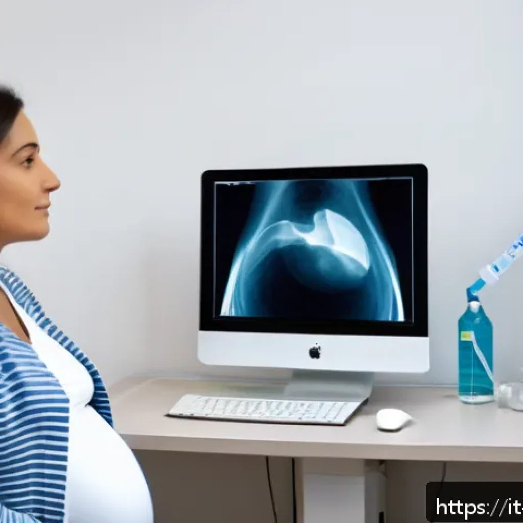 임신 10주부터 12주에 해야 할 검사 - A serene and softly lit medical clinic room in Italy, showing a pregnant woman wearing comfortable m...
