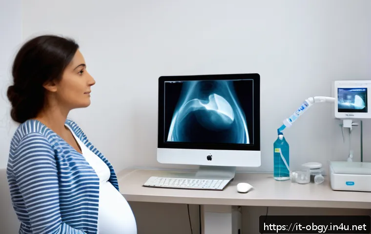 임신 10주부터 12주에 해야 할 검사 - A serene and softly lit medical clinic room in Italy, showing a pregnant woman wearing comfortable m...
